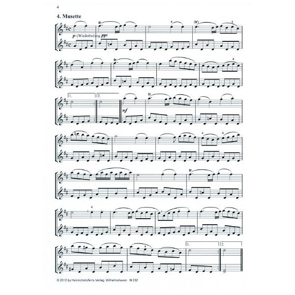 Heinrichshofen Verlag Bach Duette Violin