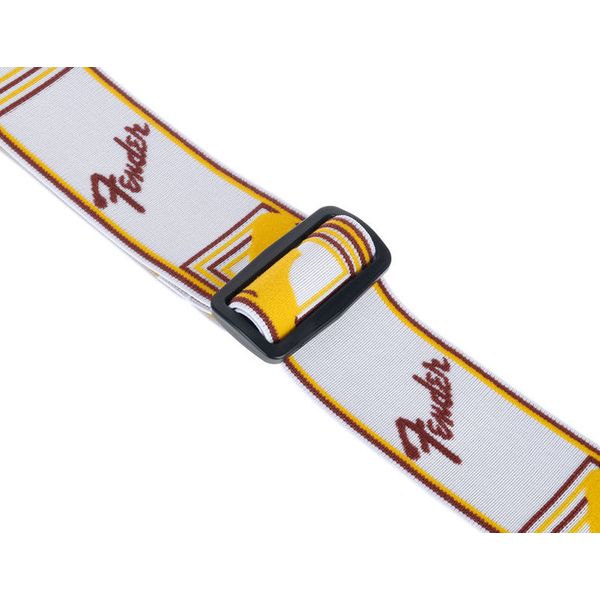 Fender WeighLess 2 Monogram Strap White/Brown/Yellow « Sangle guitare/basse