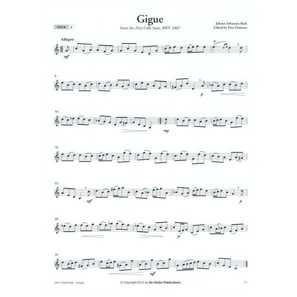 De Haske Bach For Trumpet