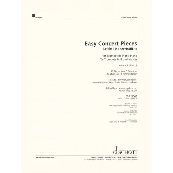 Schott Easy Concert Pieces Trumpet 2