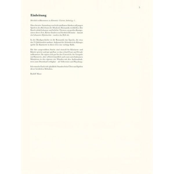 Schott Romantic Clarinet Anthology 1