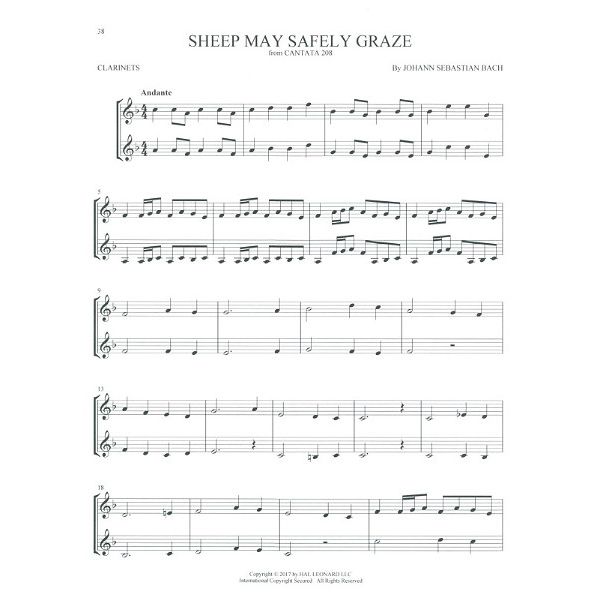 Hal Leonard Classical Themes Two Clarinets