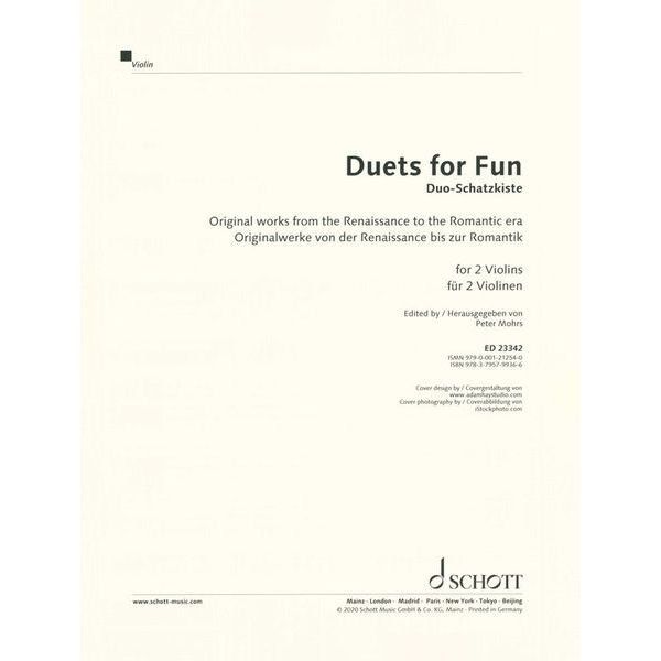 Schott Duets for Fun Violin