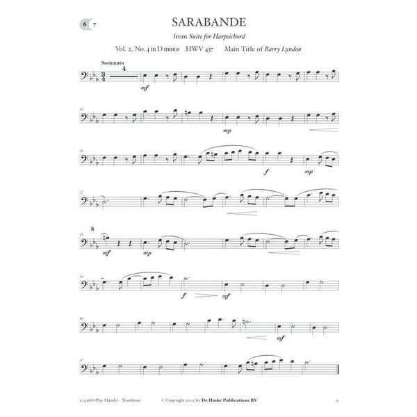 De Haske Play Händel Trombone/Eup