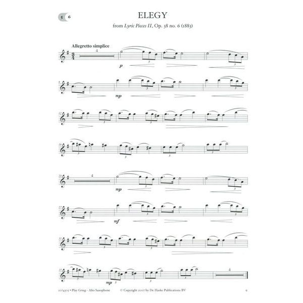 De Haske Play Grieg Alto Saxophon