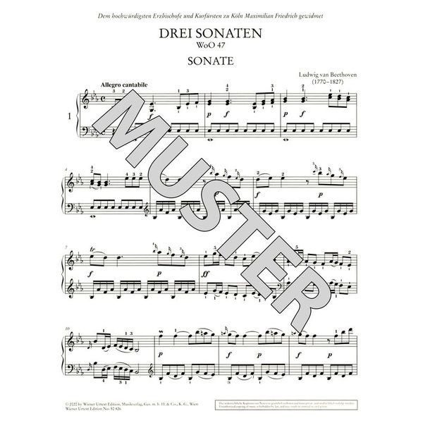 Wiener Urtext Edition Beethoven Drei Klaviersonaten