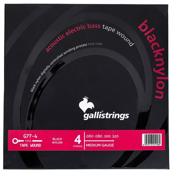 Galli Strings G77 Black Nylon Bass Strings
