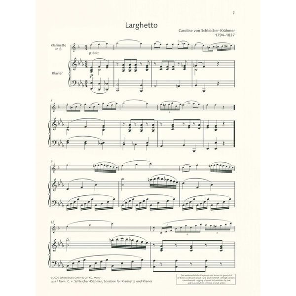 Schott Klarinettenmusik Komponistinne