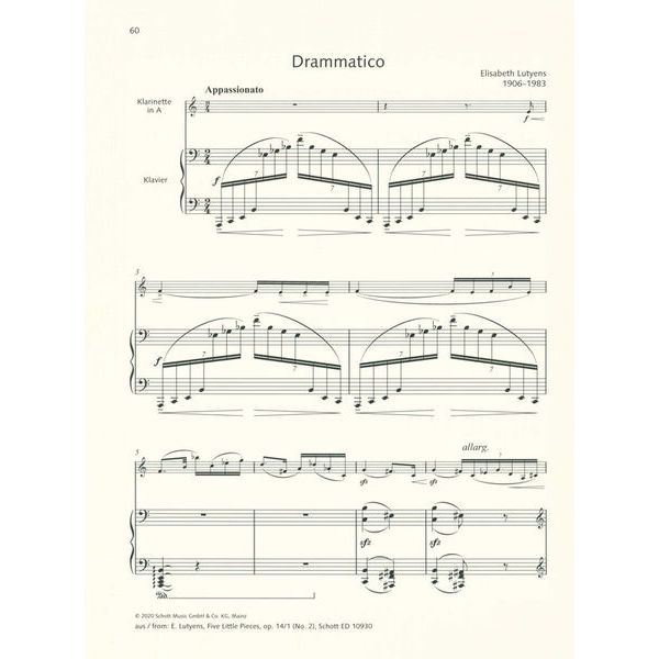 Schott Klarinettenmusik Komponistinne