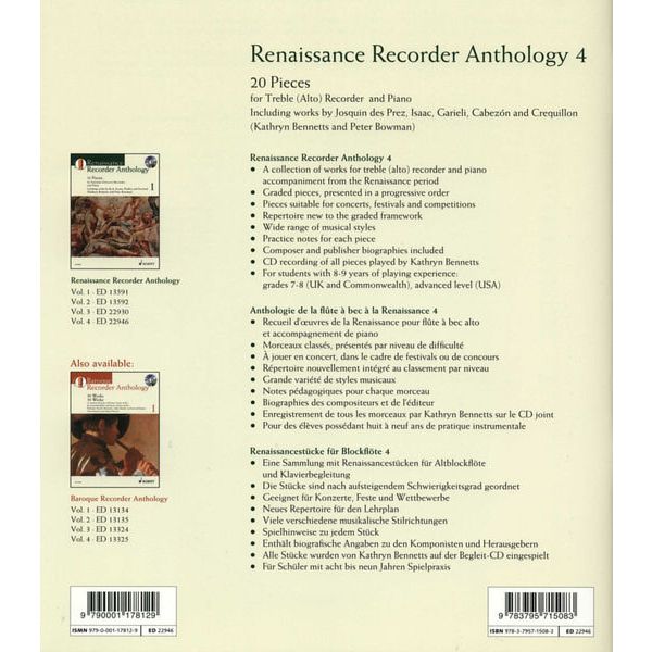 Schott Renaissance Recorder 4