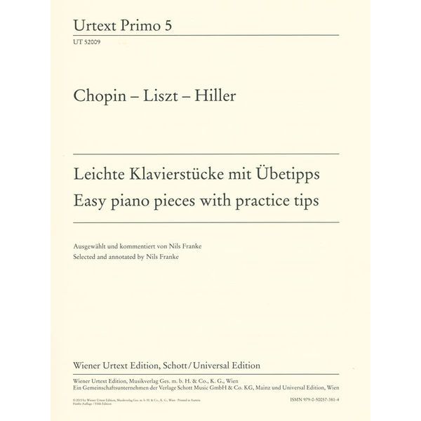 Wiener Urtext Edition Chopin – Liszt – Hiller