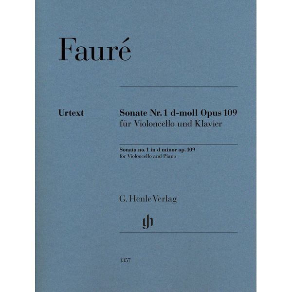 Henle Verlag Fauré Cellosonate Nr. 1