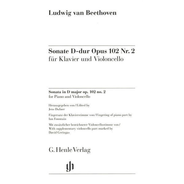 Henle Verlag Beethoven Sonate D-Dur Cello