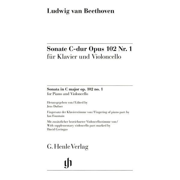 Henle Verlag Beethoven Sonate C-Dur Cello
