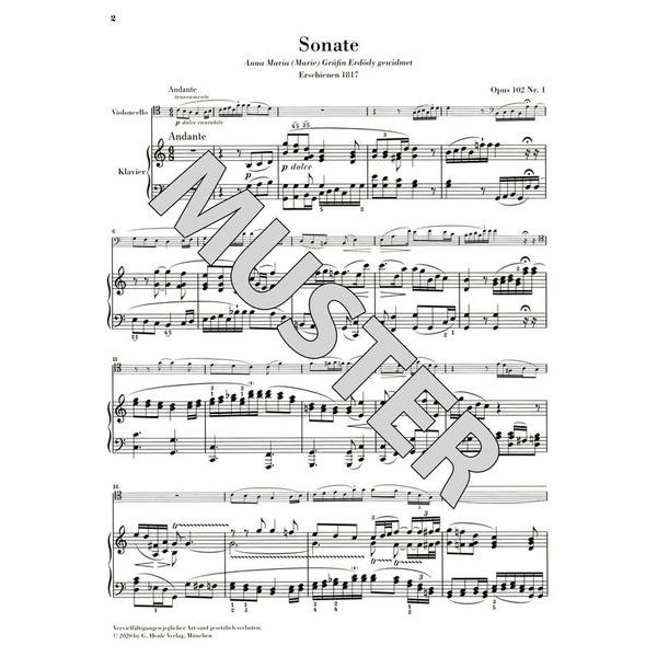 Henle Verlag Beethoven Sonate C-Dur Cello