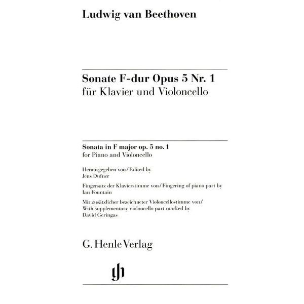 Henle Verlag Beethoven Sonate F-Dur Cello