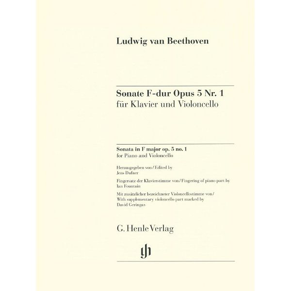Henle Verlag Beethoven Sonate F-Dur Cello