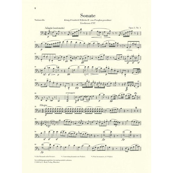 Henle Verlag Beethoven Sonate F-Dur Cello
