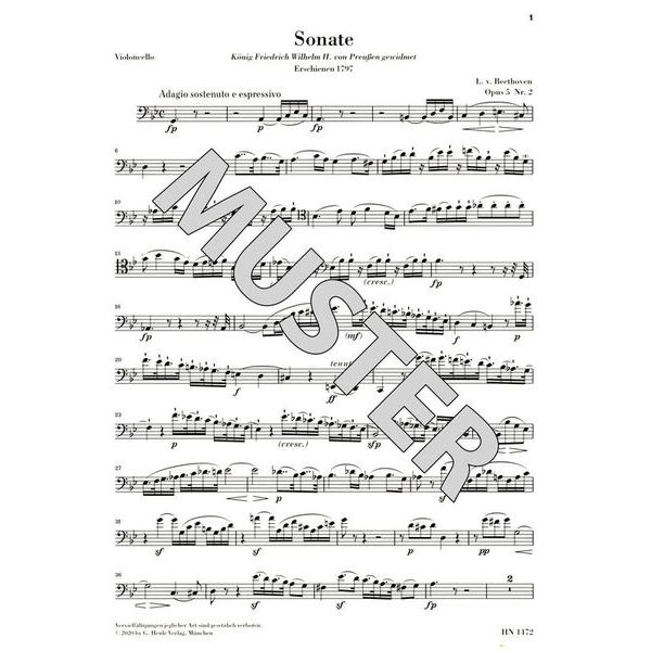 Henle Verlag Beethoven Sonate g-moll Cello