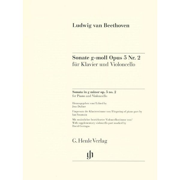 Henle Verlag Beethoven Sonate g-moll Cello