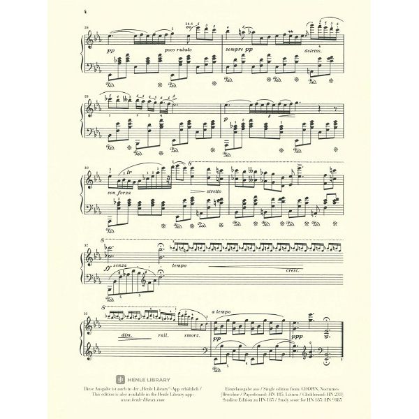 Henle Verlag Chopin Nocturne Es-Dur