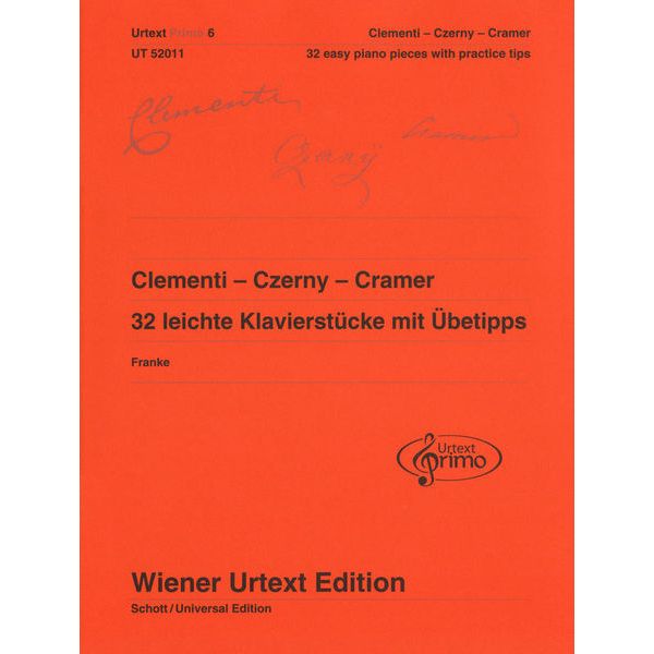 Wiener Urtext Edition Clementi – Czerny – Cramer