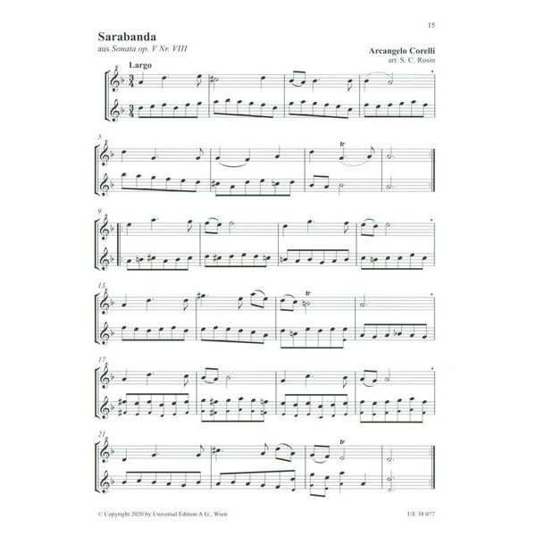Universal Edition Lieblingsduette Recorder SA/ST
