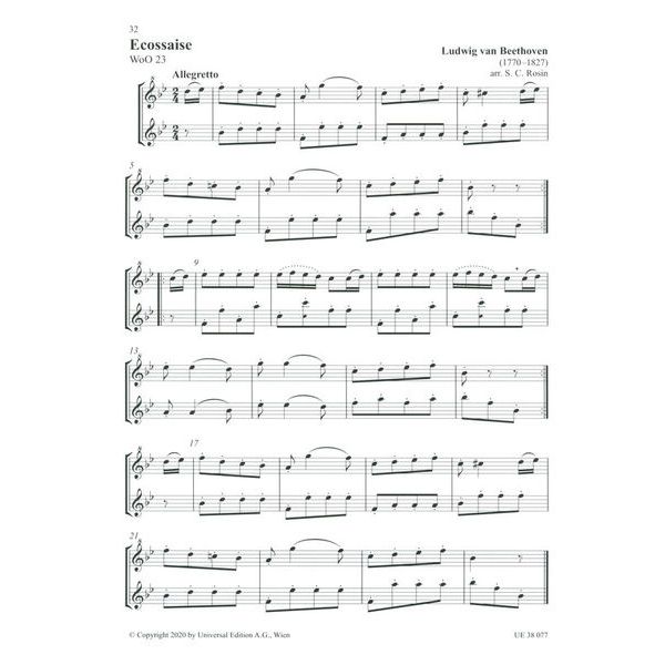 Universal Edition Lieblingsduette Recorder SA/ST