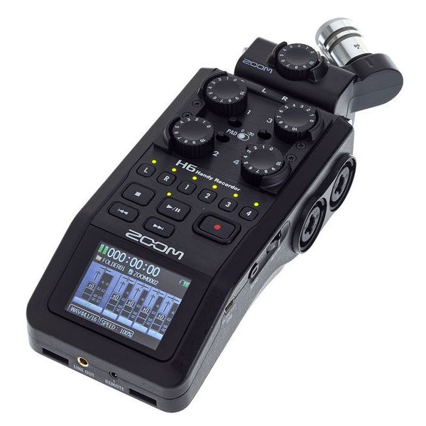 Zoom H6 All Black 6-Input / 6-Track Handy Recorder - City Music