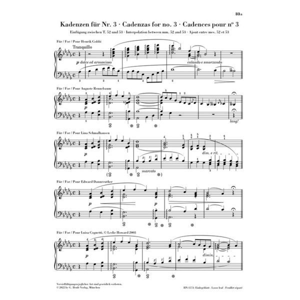 Henle Verlag Liszt Trois Etudes de Concert