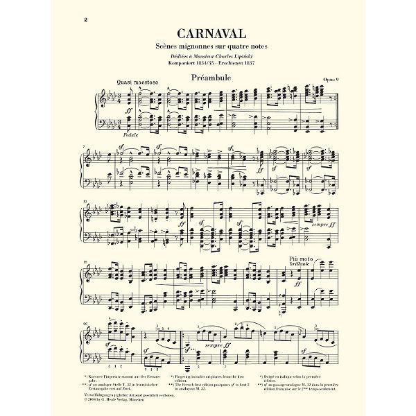 Henle Verlag Schumann Carnaval op. 9