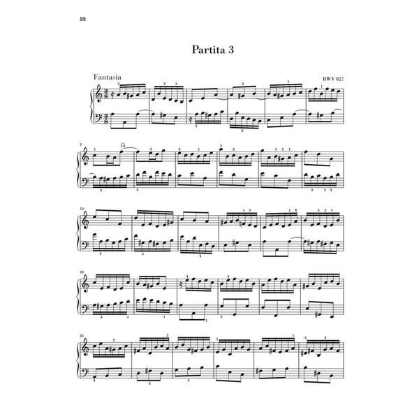 Henle Verlag Bach Sechs Partiten BWV825-830