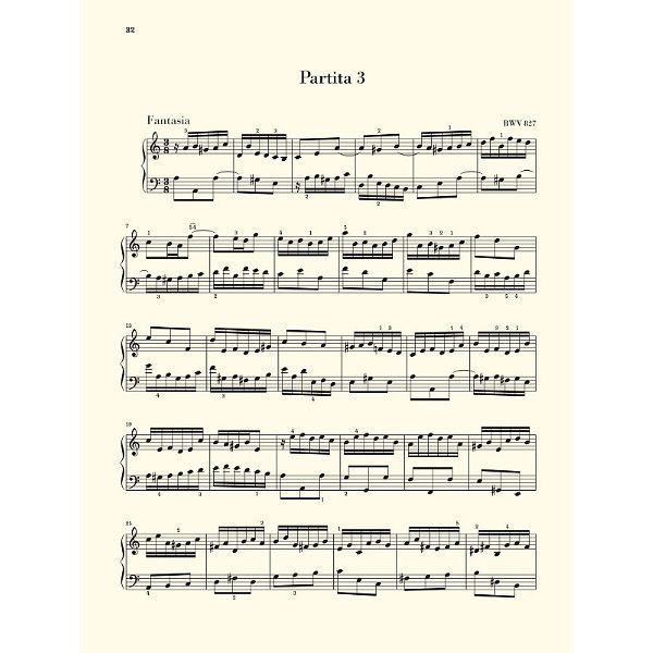 Henle Verlag Bach Sechs Partiten BWV825-830