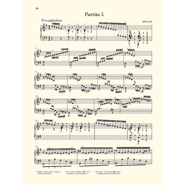 Henle Verlag Bach Sechs Partiten BWV825-830