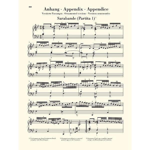 Henle Verlag Bach Sechs Partiten BWV825-830