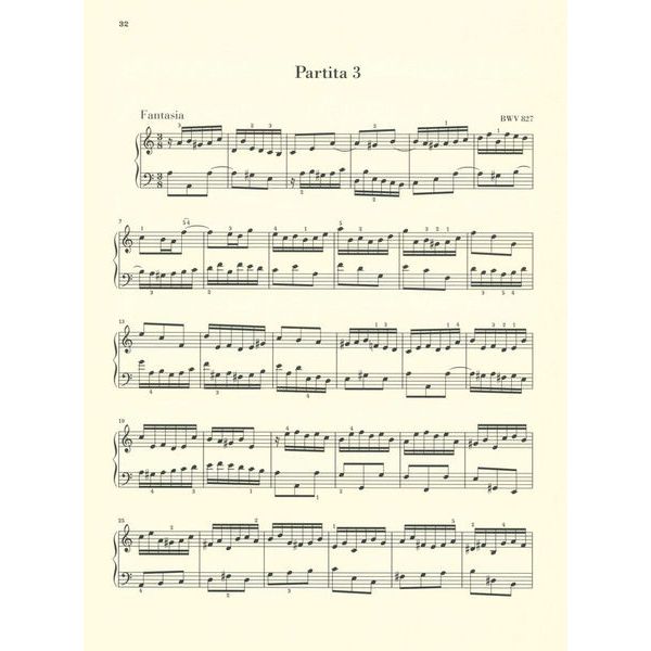 Henle Verlag Bach Sechs Partiten BWV825-830