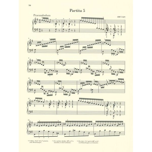 Henle Verlag Bach Sechs Partiten BWV825-830