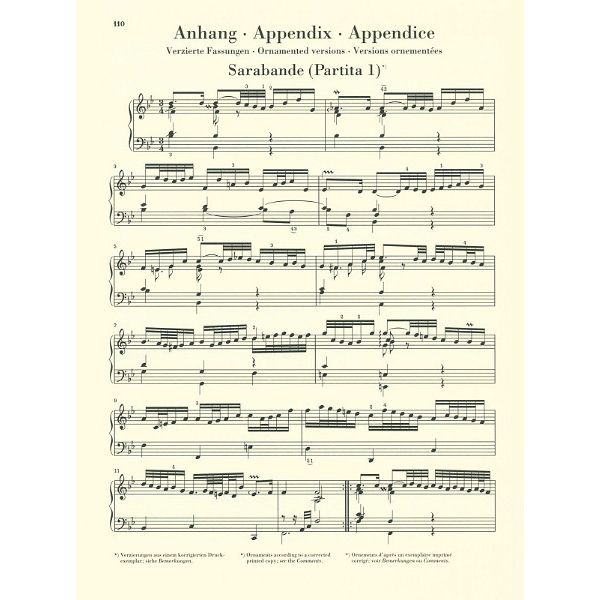 Henle Verlag Bach Sechs Partiten BWV825-830