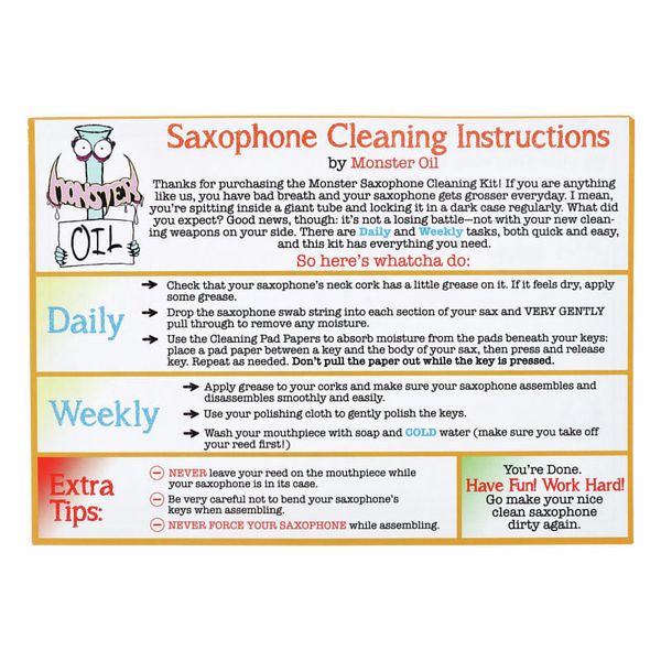 Monster Oil Saxophone Care/Cleaning Kit