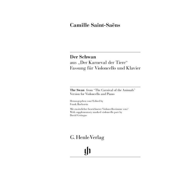 Henle Verlag Saint-Saëns Der Schwan Cello
