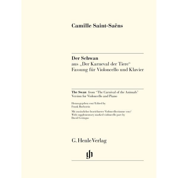 Henle Verlag Saint-Saëns Der Schwan Cello