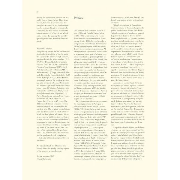 Henle Verlag Saint-Saëns Der Schwan Cello