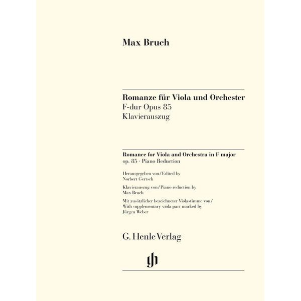 Henle Verlag Bruch Romanze F-Dur Viola