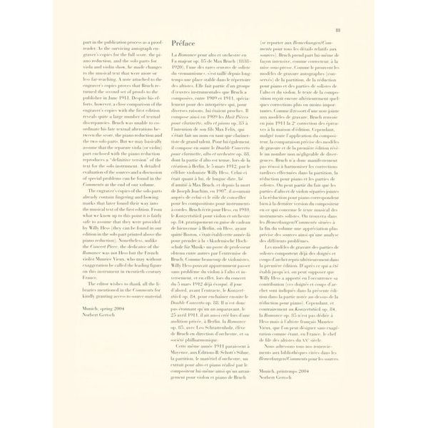 Henle Verlag Bruch Romanze F-Dur Viola