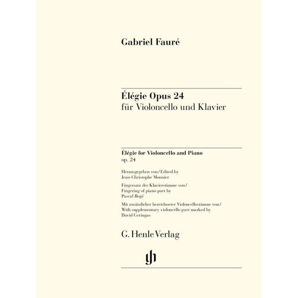 Henle Verlag Fauré Elégie op.24 Cello