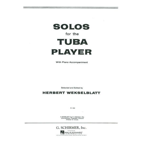 G. Schirmer Solos for the Tuba Player
