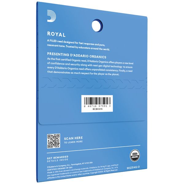 DAddario Woodwinds Royal Bb-Clarinet 1.5 3-Pack