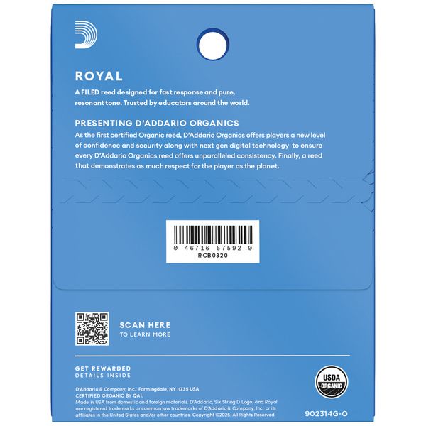DAddario Woodwinds Royal Bb-Clarinet 2.0 3-Pack