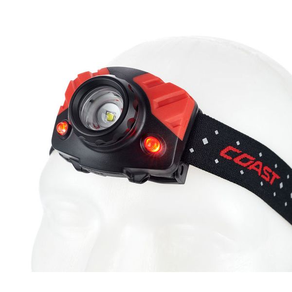 Coast FL75R Rechargeable 530 Lumen Dual Color Focusing LED Headlamp, Red  ライト、ランタン