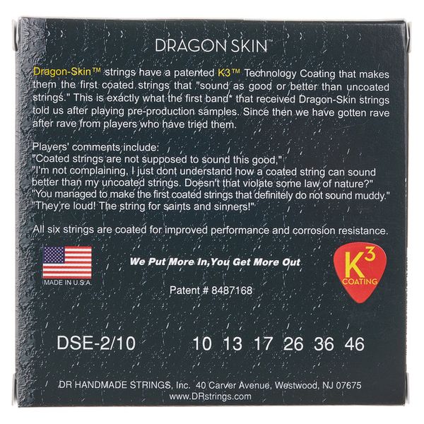 DR Strings Dragon Skin DSE-2/10 2-Pack
